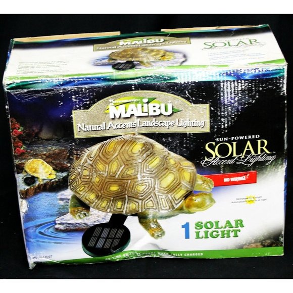 Malibu Natural Sun Powered Solar Accents Landscape Lighting Turtle Path Light - Picture 1 of 12